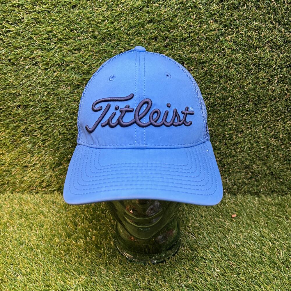 New Era Titleist FJ Blue Baseball Cap Sz Medium/Large